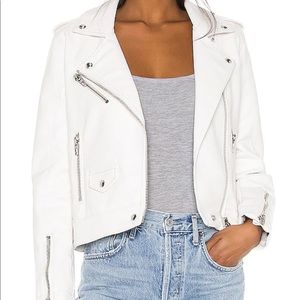 Blank NYC White Vegan Leather Moto Jacket